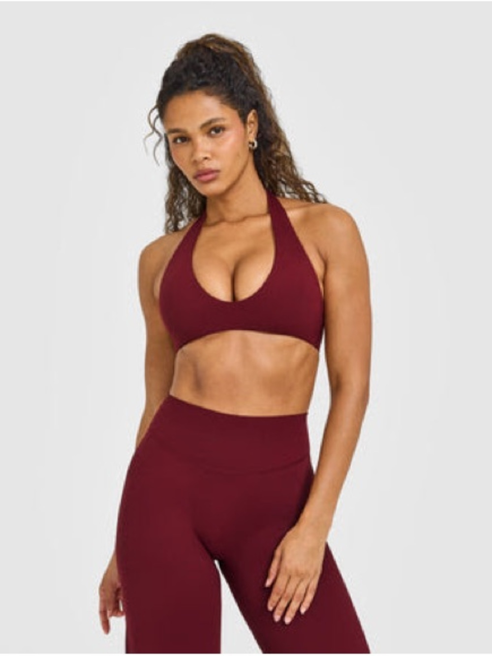 Oner Active SoftMotion™ Minimal Halter Neck Bralette with White Logo Small